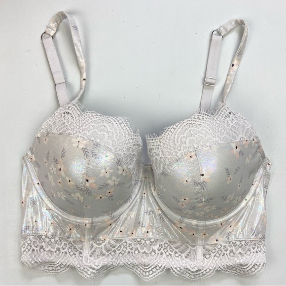 Victoria's Secret Other - EUC Victoria’s Secret Dream Angels Demi Double Floral Lace Shimmer Bra 32DD